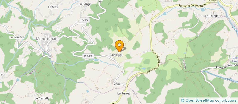 localisation de l'entreprise LA FERME DE FAVERGES à MONTROMANT