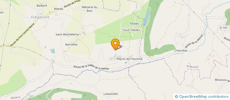 localisation de l'entreprise LA FERME DE GAUJAC  FREGIMONT