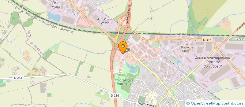 localisation de l'entreprise LA FERME DE GURUNE  BRIE-COMTE-ROBERT