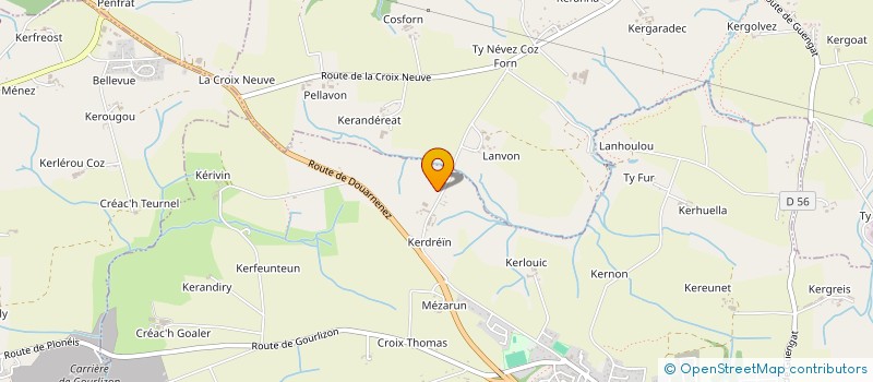 localisation de l'entreprise LA FERME DE KERDREIN  PLONEIS