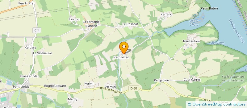 localisation de l'entreprise LA FERME DE KERNIVINEN à ARGOL
