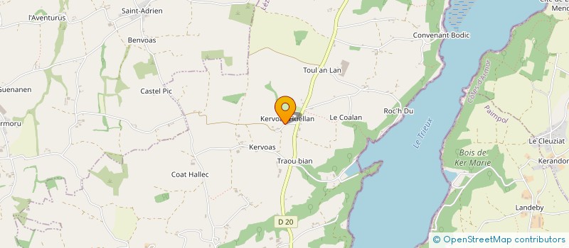 localisation de l'entreprise LA FERME DE KERVOAS  LEZARDRIEUX