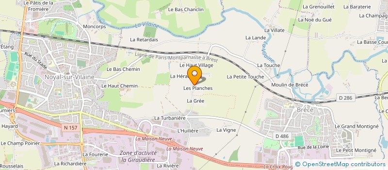 localisation de l'entreprise LA FERME DE L'ALINIERE  BRECE