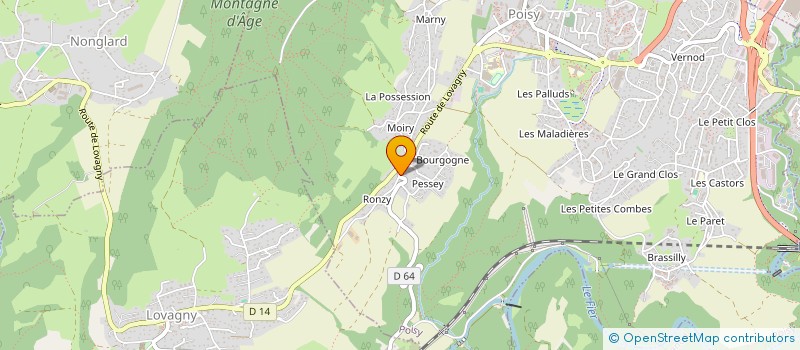 localisation de l'entreprise LA FERME DE L'ANGELIE  POISY
