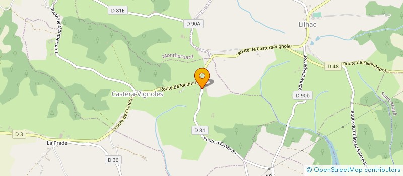 localisation de l'entreprise LA FERME DE LA BARTHE EARL  CASTERA-VIGNOLES