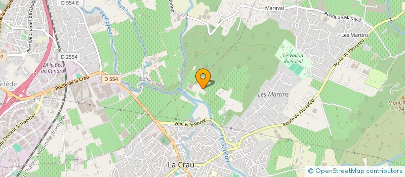 localisation de l'entreprise LA FERME DE LA CALECHE  LA CRAU