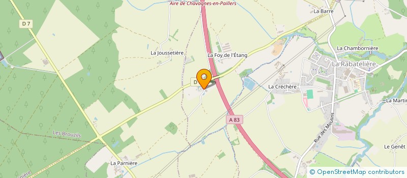 localisation de l'entreprise LA FERME DE LA CHEDANIERE à CHAVAGNES-EN-PAILLERS