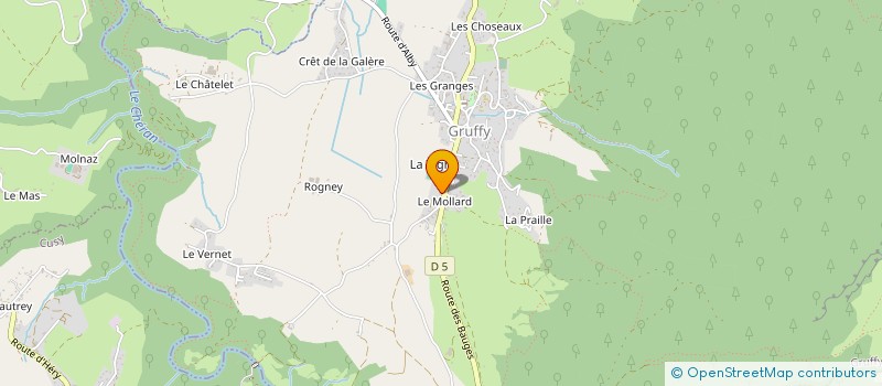 localisation de l'entreprise LA FERME DE LA COUR à GRUFFY
