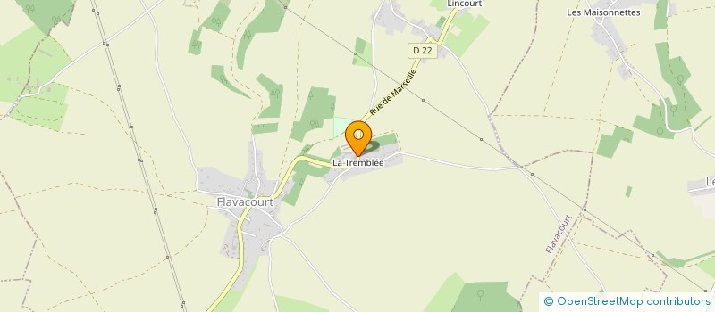 localisation de l'entreprise LA FERME DE LA CROIX à FLAVACOURT