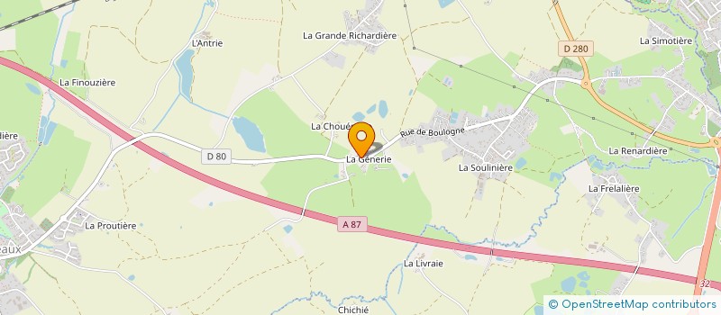 localisation de l'entreprise LA FERME DE LA GENERIE  AUBIGNY-LES CLOUZEAUX