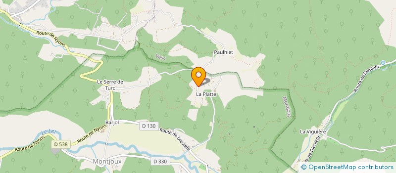 localisation de l'entreprise LA FERME DE LA MARE  MONTJOUX