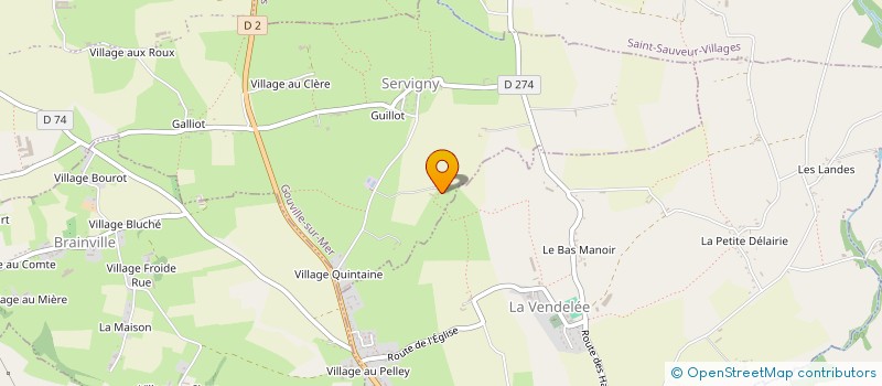 localisation de l'entreprise LA FERME DE LA MARE  GOUVILLE-SUR-MER