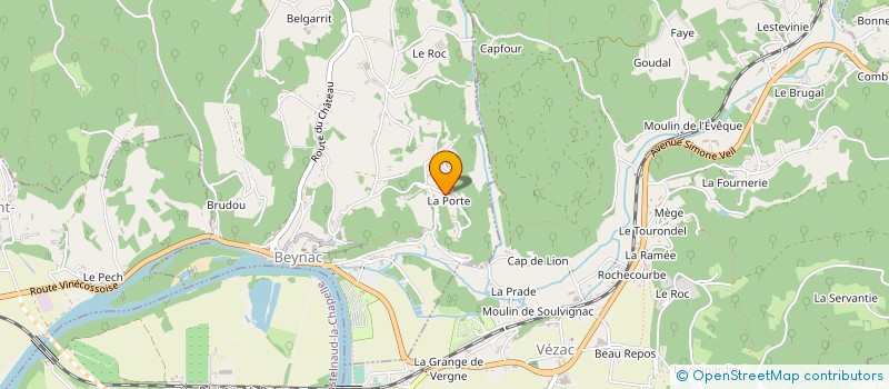 localisation de l'entreprise LA FERME DE LA PORTE à BEYNAC-ET-CAZENAC