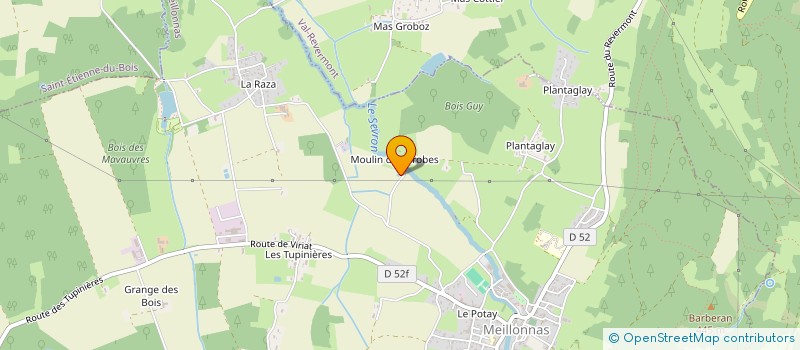 localisation de l'entreprise LA FERME DE LA PRAIRIE à MEILLONNAS