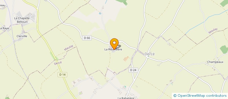 localisation de l'entreprise LA FERME DE LA RIBARDIERE  MAULAY