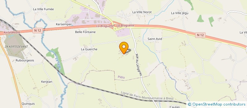 localisation de l'entreprise LA FERME DE LA VILLE AU BALLUE à PLELO