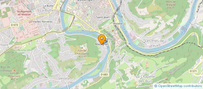 localisation de l'entreprise LA FERME DE MALPAS  BESANCON