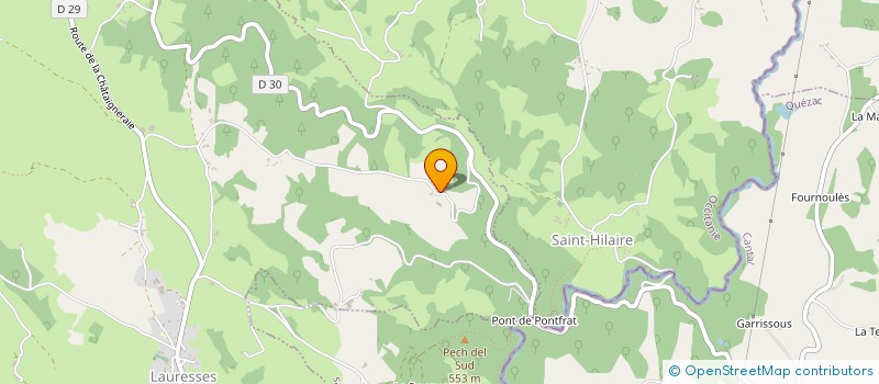 localisation de l'entreprise LA FERME DE MEZEYRAC  LAURESSES