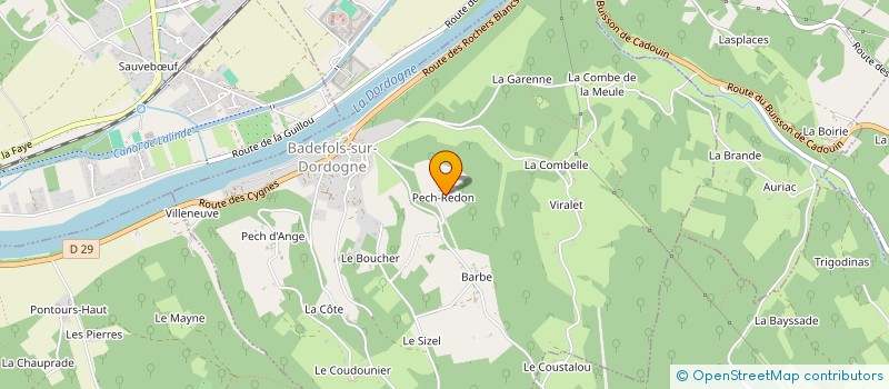 localisation de l'entreprise LA FERME DE PECH REDON  BADEFOLS SUR DORDOGNE