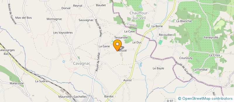 localisation de l'entreprise LA FERME DE PELISSIE à CAVAGNAC