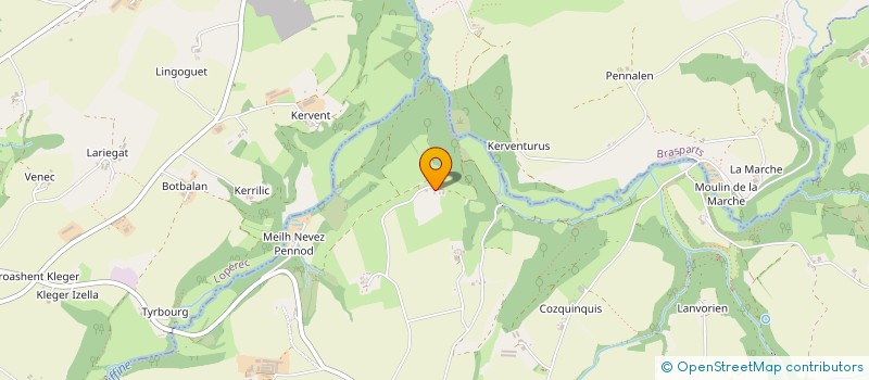 localisation de l'entreprise LA FERME DE PENNOD  PLEYBEN