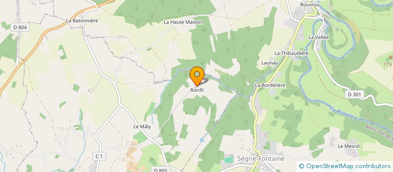 localisation de l'entreprise LA FERME DE RONFIL à LA LANDE-SAINT-SIMEON