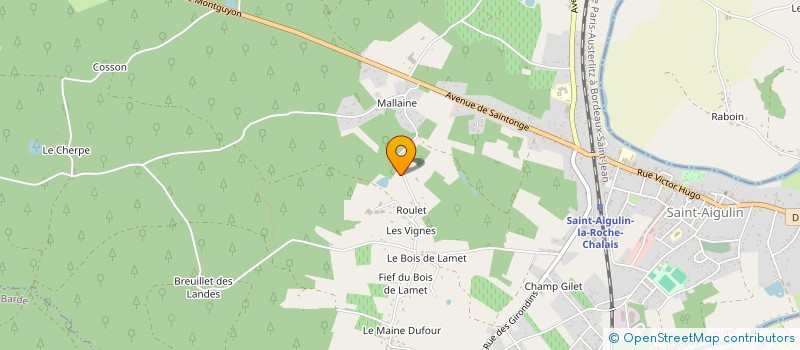 localisation de l'entreprise LA FERME DE TOURET à LA GENETOUZE