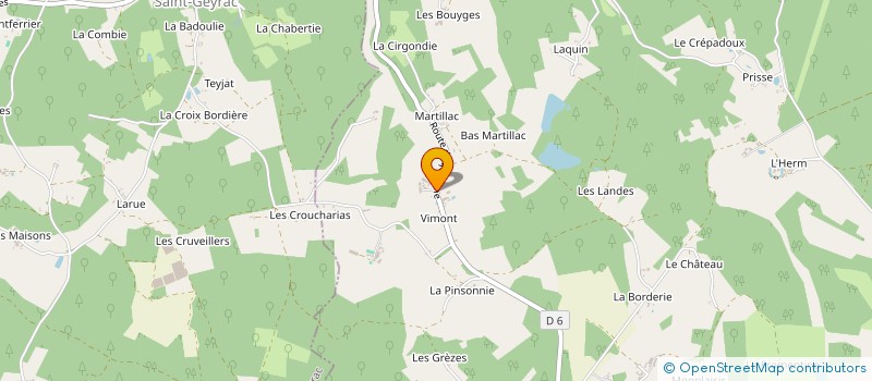 localisation de l'entreprise LA FERME DE VIMONT à ROUFFIGNAC-SAINT-CERNIN-DE-REILHAC