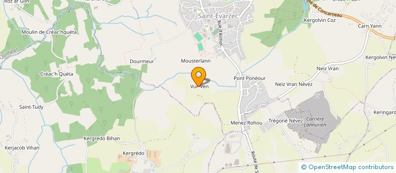 localisation de l'entreprise LA FERME DE VUR VEN à ST EVARZEC