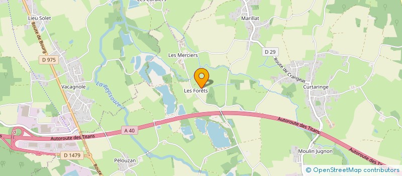 localisation de l'entreprise LA FERME DES 3 PONTS à VIRIAT