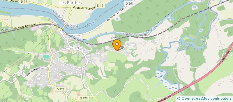 localisation de l'entreprise LA FERME DES 4 CHENES à URT