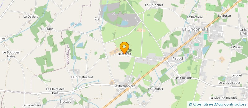 localisation de l'entreprise LA FERME DES BECS A GRAINS à LA GRIGONNAIS