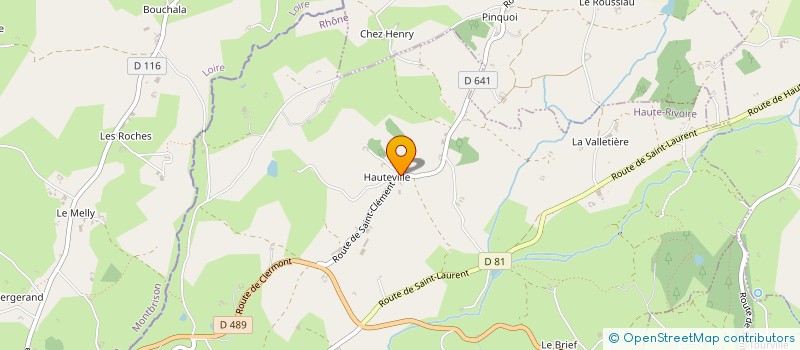 localisation de l'entreprise LA FERME DES BOURETTES  HAUTE-RIVOIRE