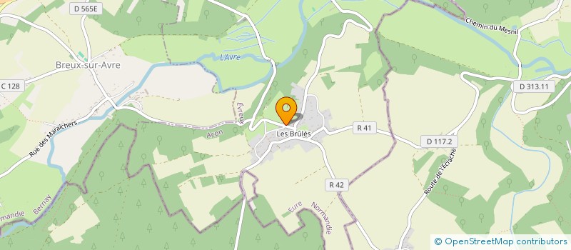 localisation de l'entreprise LA FERME DES BRULES  ACON