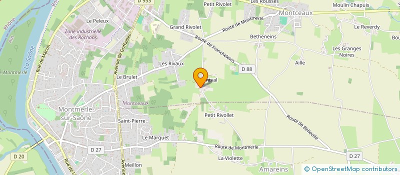 localisation de l'entreprise LA FERME DES CHATEAUX D'O  MONTCEAUX