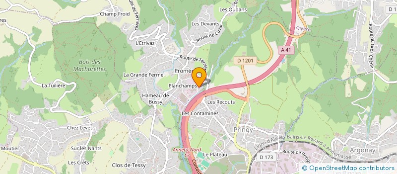 localisation de l'entreprise LA FERME DES CHENES à ANNECY