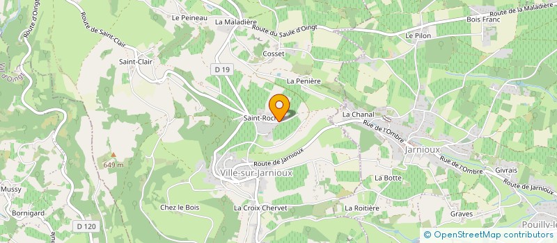 localisation de l'entreprise LA FERME DES CLOCHETTES à VILLE-SUR-JARNIOUX