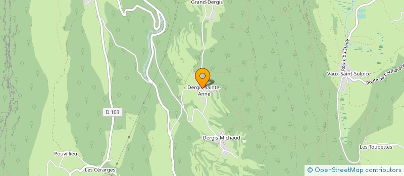 localisation de l'entreprise LA FERME DES DERGIS à PLATEAU D'HAUTEVILLE