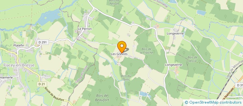 localisation de l'entreprise LA FERME DES GREVOTS  BEAUFORT-ORBAGNA