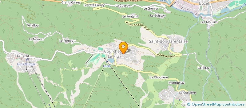 localisation de l'entreprise LA FERME DES LANCHES à COURCHEVEL