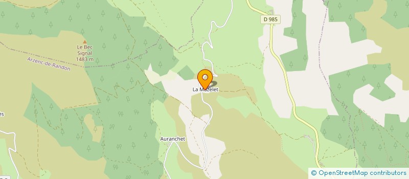 localisation de l'entreprise LA FERME DES MAURELS  CHAUDEYRAC