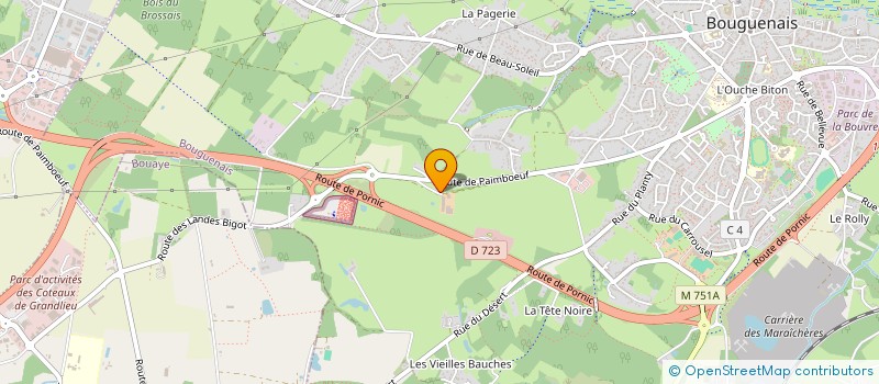 localisation de l'entreprise LA FERME DES NEUF JOURNAUX à BOUGUENAIS
