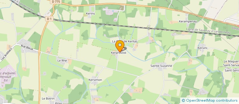 localisation de l'entreprise LA FERME DES PEUPLIERS à QUESTEMBERT