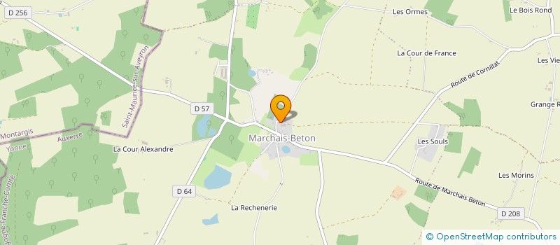 localisation de l'entreprise LA FERME DES POIRIERS à CHARNY OREE DE PUISAYE
