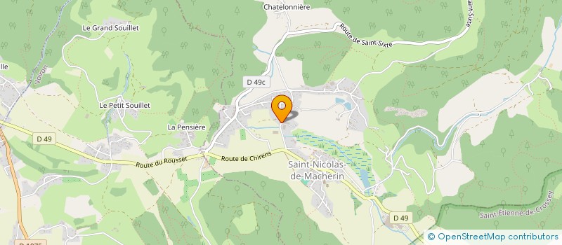 localisation de l'entreprise LA FERME DES PRAIRIES à SAINT-NICOLAS-DE-MACHERIN