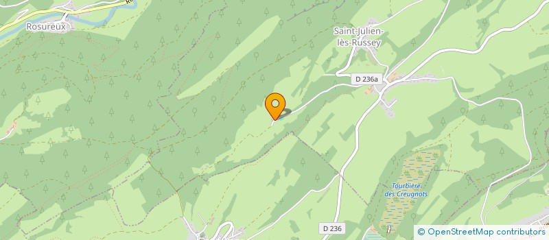 localisation de l'entreprise LA FERME DES PRES LESSUS  SAINT-JULIEN-LES-RUSSEY