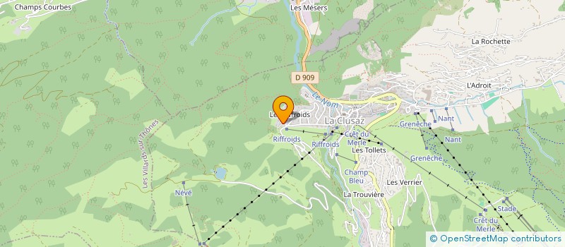 localisation de l'entreprise LA FERME DES RIFFROIDS à LA CLUSAZ