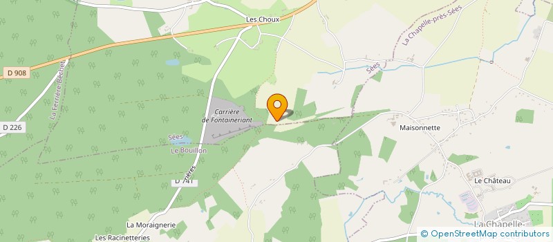 localisation de l'entreprise LA FERME DES TERTRES à LA CHAPELLE-PRES-SEES