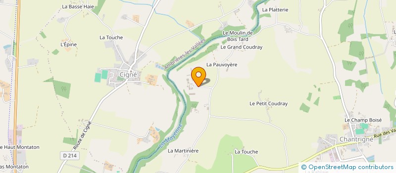 localisation de l'entreprise LA FERME DES VALLEES à CHANTRIGNE