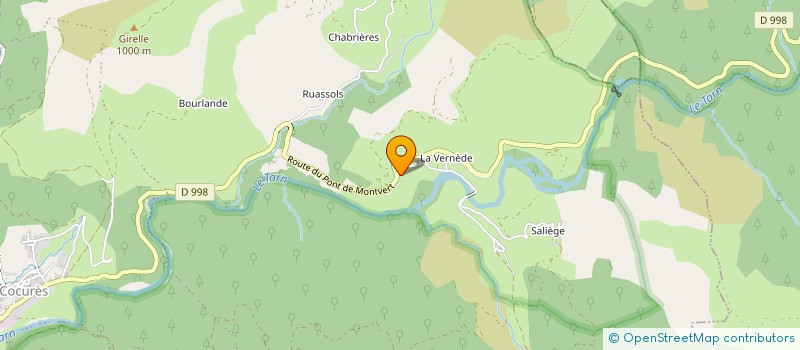 localisation de l'entreprise LA FERME DES VERNEDES  FLORAC TROIS RIVIERES